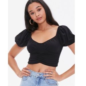 Forever 21 Puff Sleeve crop top